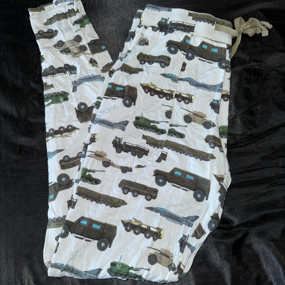 Kids Pajamas with Vehicle Print - Gray